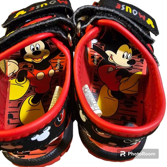 Disney Mickey Mouse Double Strap Unisex Sandals Size 8 Toddler - Picture 7 of 9